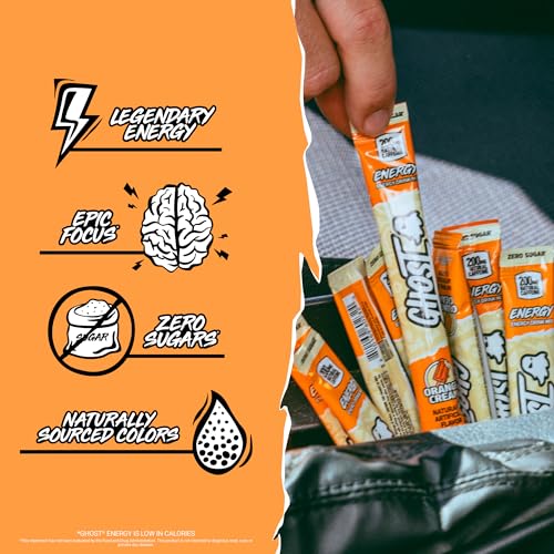 Image of GHOST Sugar-Free Energy Drink Packets, Orange Cream, 24 Sticks