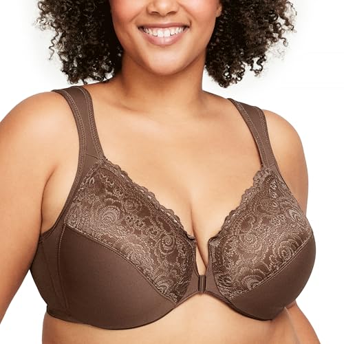 Image of Glamorise Full Figure Plus Size Wonderwire Front-Closure Bra Underwire #1245