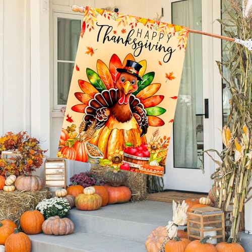Haonefect THANKSGIVING 001 Happy Thanksgiving Flag thumb #2