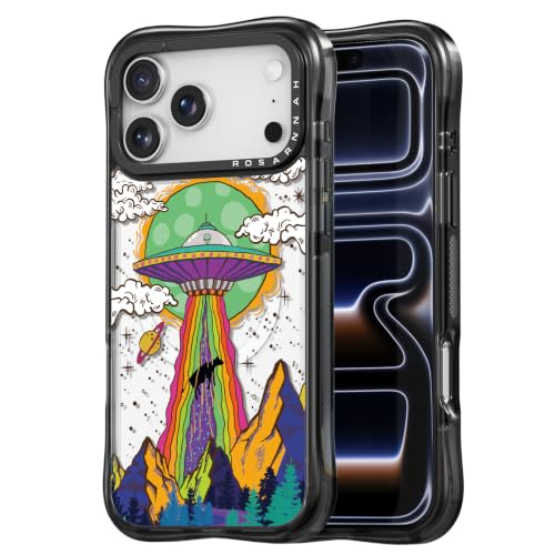 Rosarnnah for iPhone 18 Pro Max Case Aesthetic Black, UFO