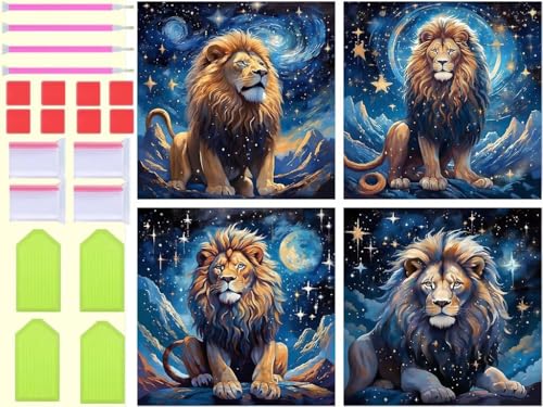 Peinture diamant lion adulte, créez votre décoration murale DIY salon et chambre