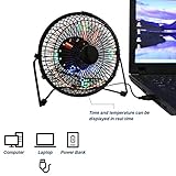 4inch Counter LED Programmable DIY Messages Cooling Fan,Desk USB LED Clock Fan (MRF-003) - Image 5