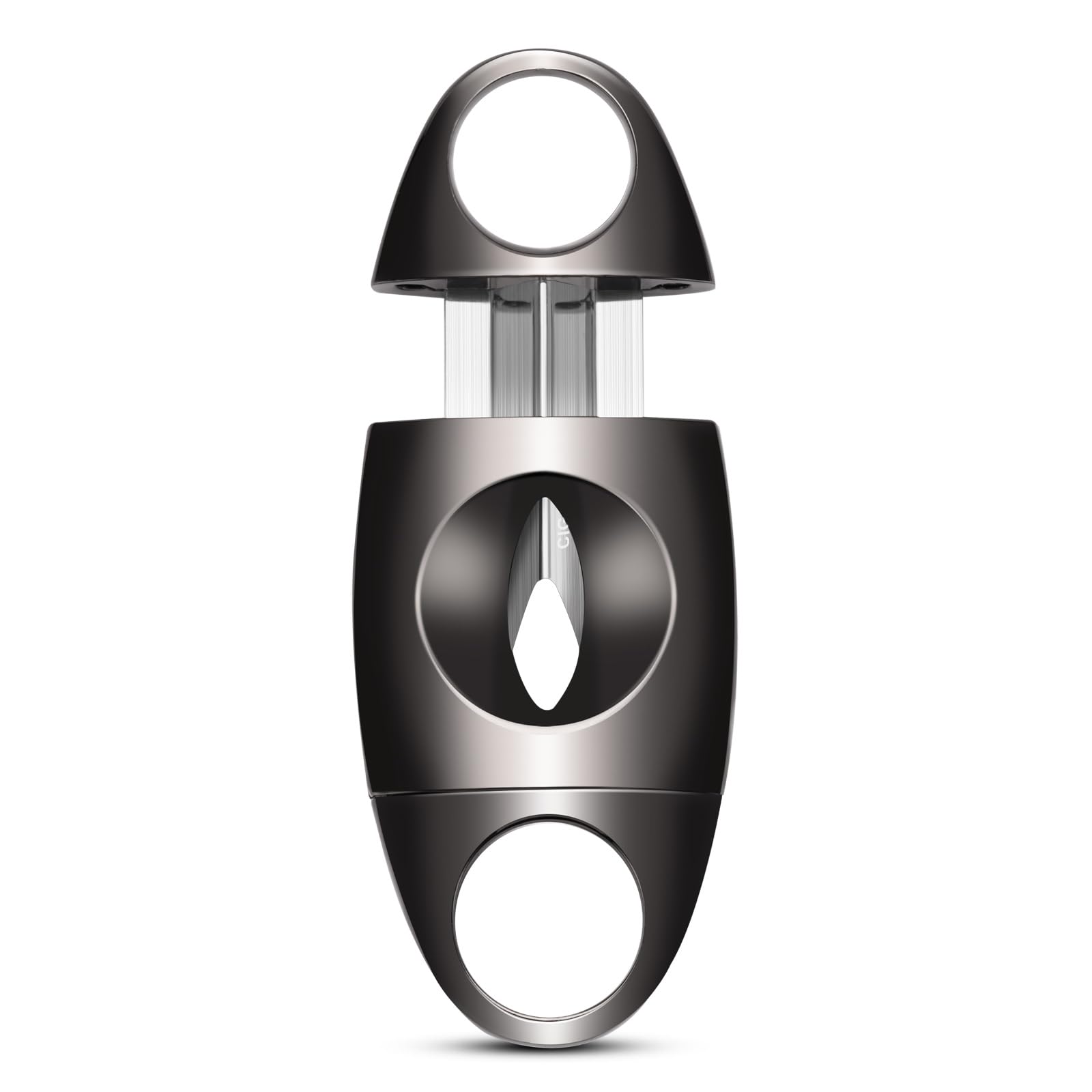 CIGARLOONGV Cut Cigar Cutter Stainless Steel Sharp Blade Cigar Guillotine,Grey
