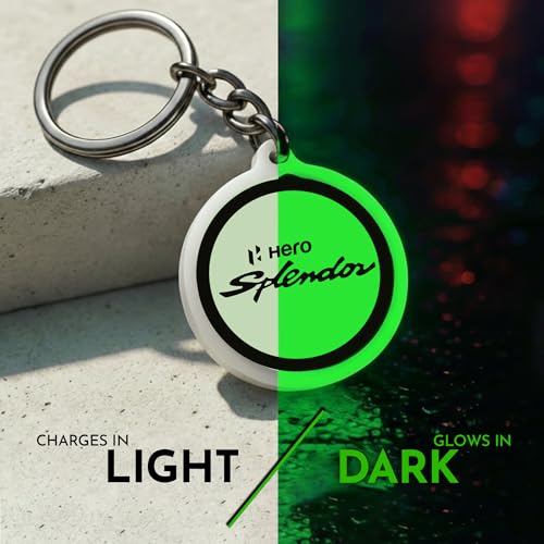 Image of Mi Glow Store Glow in Dark Keychain for Bike Men | Gift for Man | Bike Accessories | Charges in Light Glows in Dark | Key chain for Bike