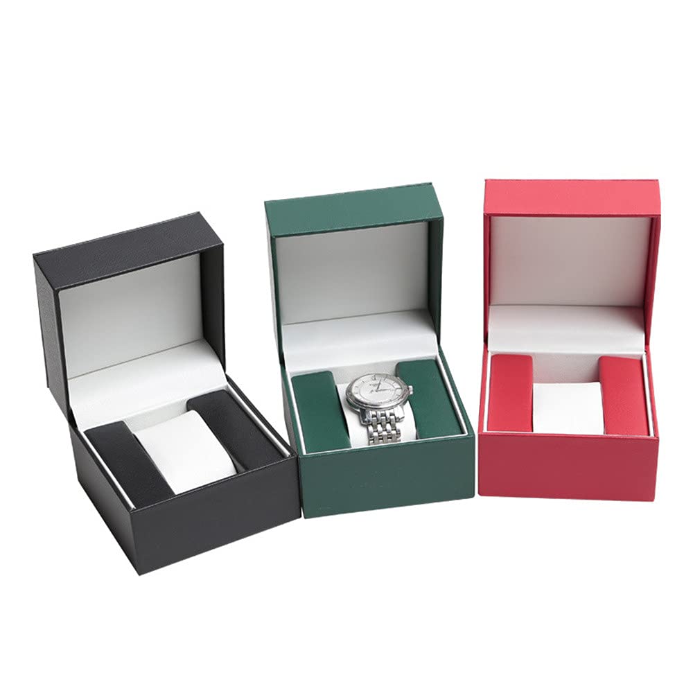 Scatola Portaorologi Singola In PU Pelle – Custodia Rigida Con Cuscino Rimovibile, Ideale Per Viaggi, Regalo E Vetrina