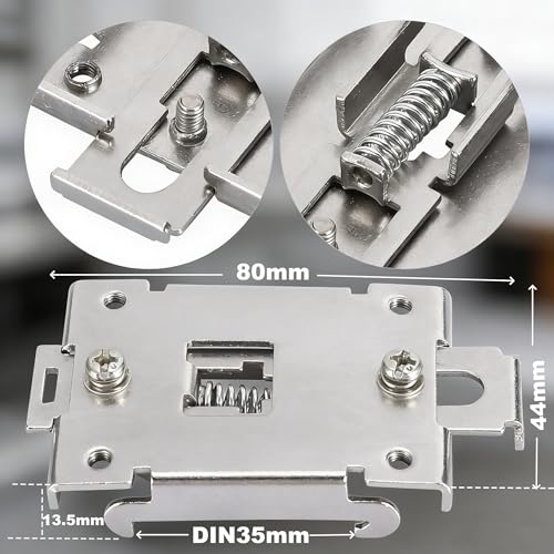 ZXBBTZ 4 Stück Feste Klemmschelle für 35-mm-DIN-Schiene Metall Montageclip Befestigungswinkel Halbleiterrelais Universelle Halterung für Halbleiterrelais, Relais & Kleingeräte im Schaltschrank Robust
