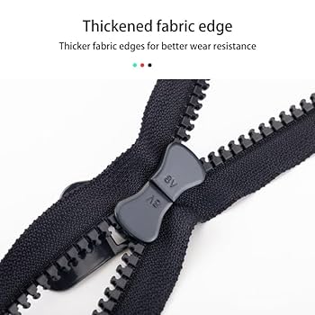 Amazon | Gehanico 大型ブラックジッパー 両開きファスナー 樹脂