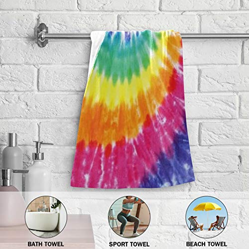 Vdsrup Tie Dye Hand Towels Rainbow Spiral Towel Set Of 2 Small Bath Towels Soft Guest Face Towel Bathroom Decorations Thin Kitchen Tea Dish Towels 14X28 In #TOP2