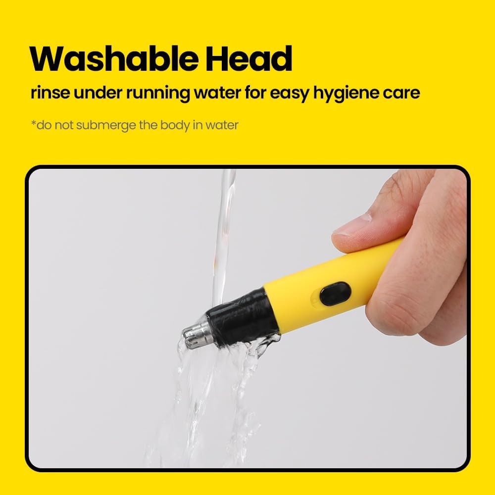 Gorilla Technique Nose Ear Hair Trimmer for Men, Rechargeable 2-in-1 Trimmer for Nose Ear Eyebrow Hair Removal, No Pull No Snag Grooming with High-Speed 10,000rpm Motor, 2 Heads - Image 7