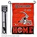 Browns Welcome to Our Home Garden Flag and Flagpole Mount