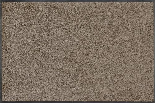 wash+dry Fußmatte, Taupe 50x75 cm, innen und außen, waschbar
