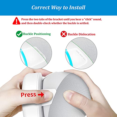 Plusacc Battery Base For Echo Dot 5Th/4Th Generation - 10000 Mah Battery Charger Stand For Echo Dot 5Th/4Th Gen, Portable Dot 5/4 Charging Base (White) #TOP5