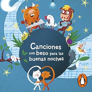 Diseño de la portada del título Canciones con beso para las buenas noches