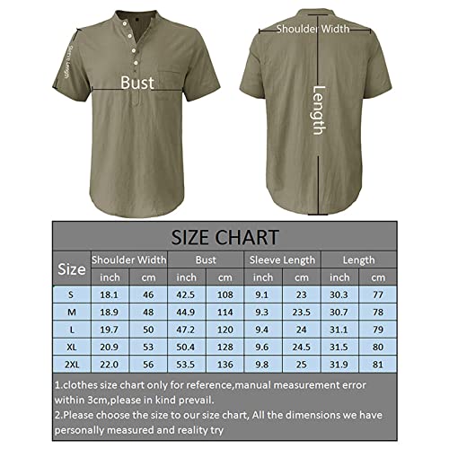 Rtrde Tshirts Shirts For Men, Big And Tall T Shirts Men T-Shirt Gym Shirt Men's Short Sleeved T-Shirt Fashion Casual Color Matching T-Shirt Shirts Cotton Undershirt Tshirts Shirts T (L, Army Green) #TOP6