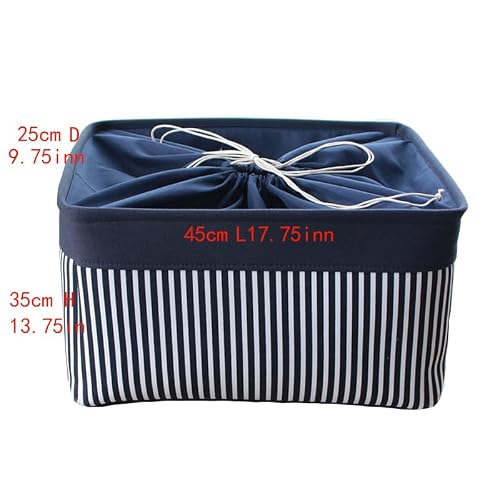2 Pack Closet Canvas Fabric Storage Basket Storage Bins Organizing Baskets For Shelves, Closets, Laundry, Nursery, Decorative Baskets For Gifts Empty #TOP2