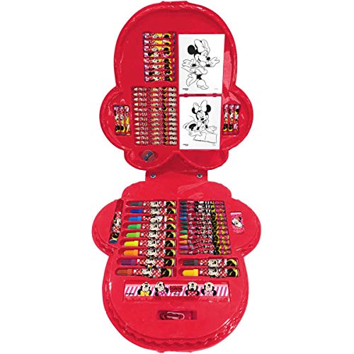 Maleta para Pintura Licenciada Minnie Face Completa 70 Itens, Molin, Multicor