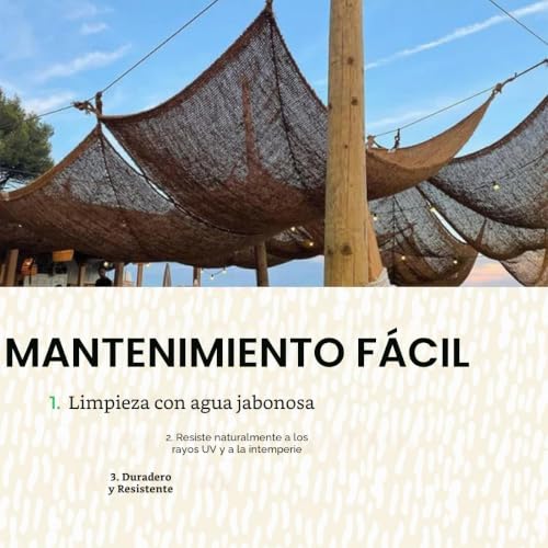 Lona de fibra de coco rectangular 2x5m para sombra ecológica 8