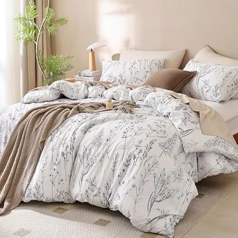JANZAA 3 Pieces Queen Duvet Cover Set Cover