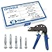 ISPINNER Heavy Duty Wall Anchor Gun Metal Setting Tool with 18pcs Molly Bolt Hollow Drive Wall Anchor Screws Assortment Kit for Cavity Anchor Plasterboard Fixing