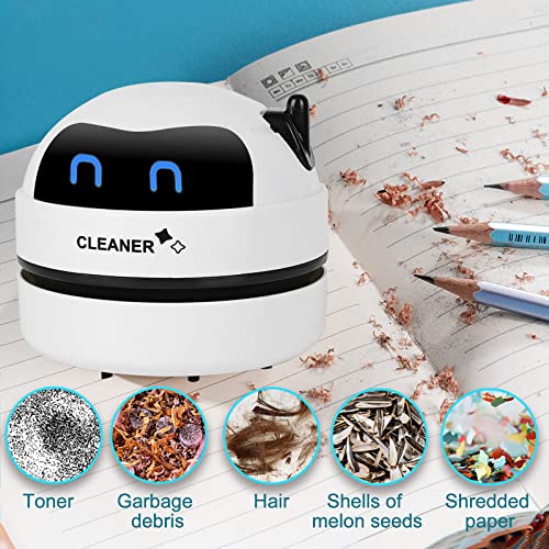 Tischstaubsauger, Mini Staubsauger Schreibtisch USB Wiederaufladbar, Tragbar Kabellos Handstaubsauger, Hohe Saugleistung Staub Reiniger, Mini Tischsauger für Desktop, Büro, Auto, Schule, Haushalt