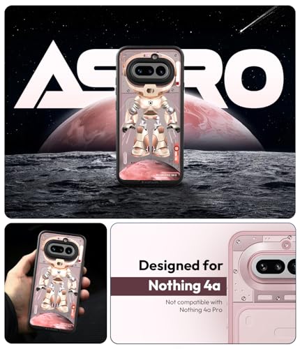 Image of KAPAVER Astro Big Eyes Back Cover Case for Nothing Phone 4a | Nothing Phone 4a Back Cover (Aura Pink)