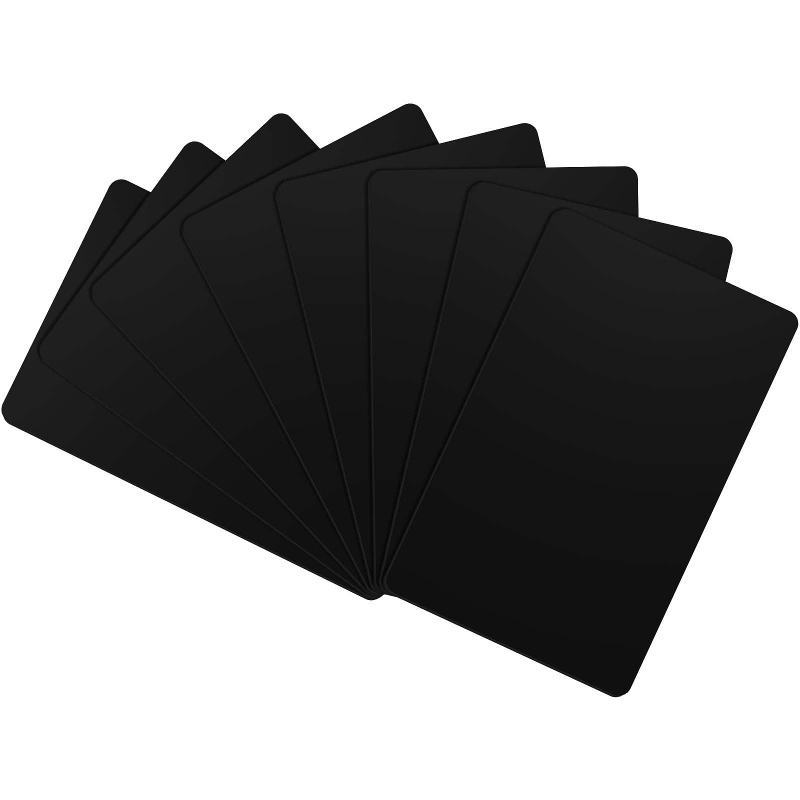 250 Pack - Premium Blank PVC Cards for ID Badge Printers - Premium Quality Black CR80 30 Mil (CR8030) by KLMNDUO - Compatible with Most Photo ID Badge Printers(Black)