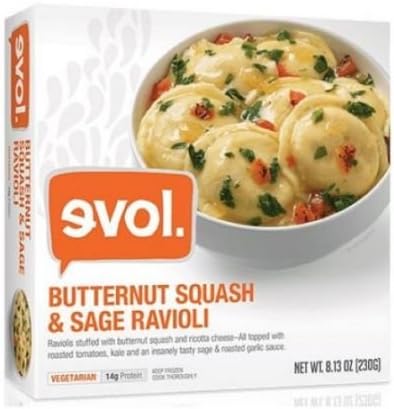 Evol Butternut Squash and Sage Ravioli, 8.13 Ounce -- 8 per case.