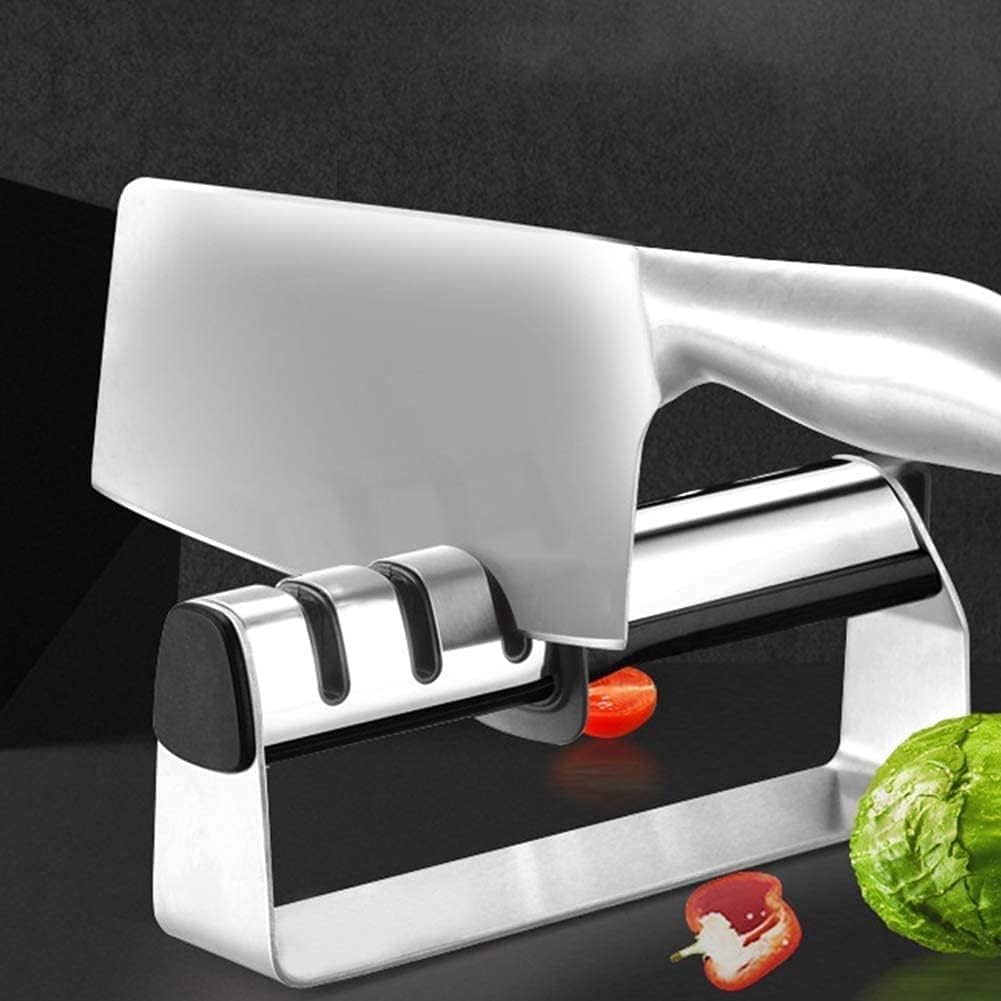Stainless Steel Ssharpener Kitchen Knife Accessories: 3-Stage Knife Sharpener Helps Repair Restore Polish Blades