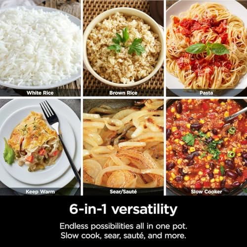 Ninja-Foodi-65-Qt-Possible-Cooker-MC1100-6-in-1-Multi-Cooker-Rice-Pasta-Maker-Sear-Saute-Oven-Safe-Pot-Family-Size-Compact-Stainless-SteelWhite Ninja Foodi 65 Qt Possible Cooker MC1100 6 in 1 Multi Cooker Rice Pasta Maker Sear Saute Oven Safe Pot Family Size Compact Stainless SteelWhite