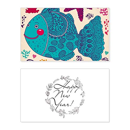 Tarjeta de felicitación Sea Fishes con elegante diseño oceánico