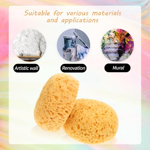 YBEATY 2Stück Knockdown Strukturschwamm Strukturwerkzeug Trockenbau Flicken Reparaturschwämme Wandflicken Runde Decken Heimdekoration Trockenbau für Trockenbaus Reparatur DIY Malerei Deckenreinigung