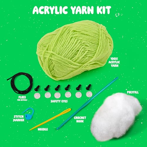 Image of Bucilla Complete Crochet Kit, Triplets in a Pod, 5 inch