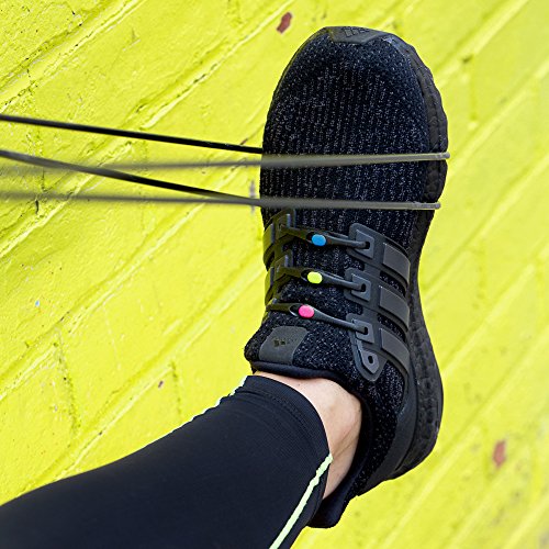 HICKIES Tie-Free Laces (2.0 New), Black Multicolor, One Size3