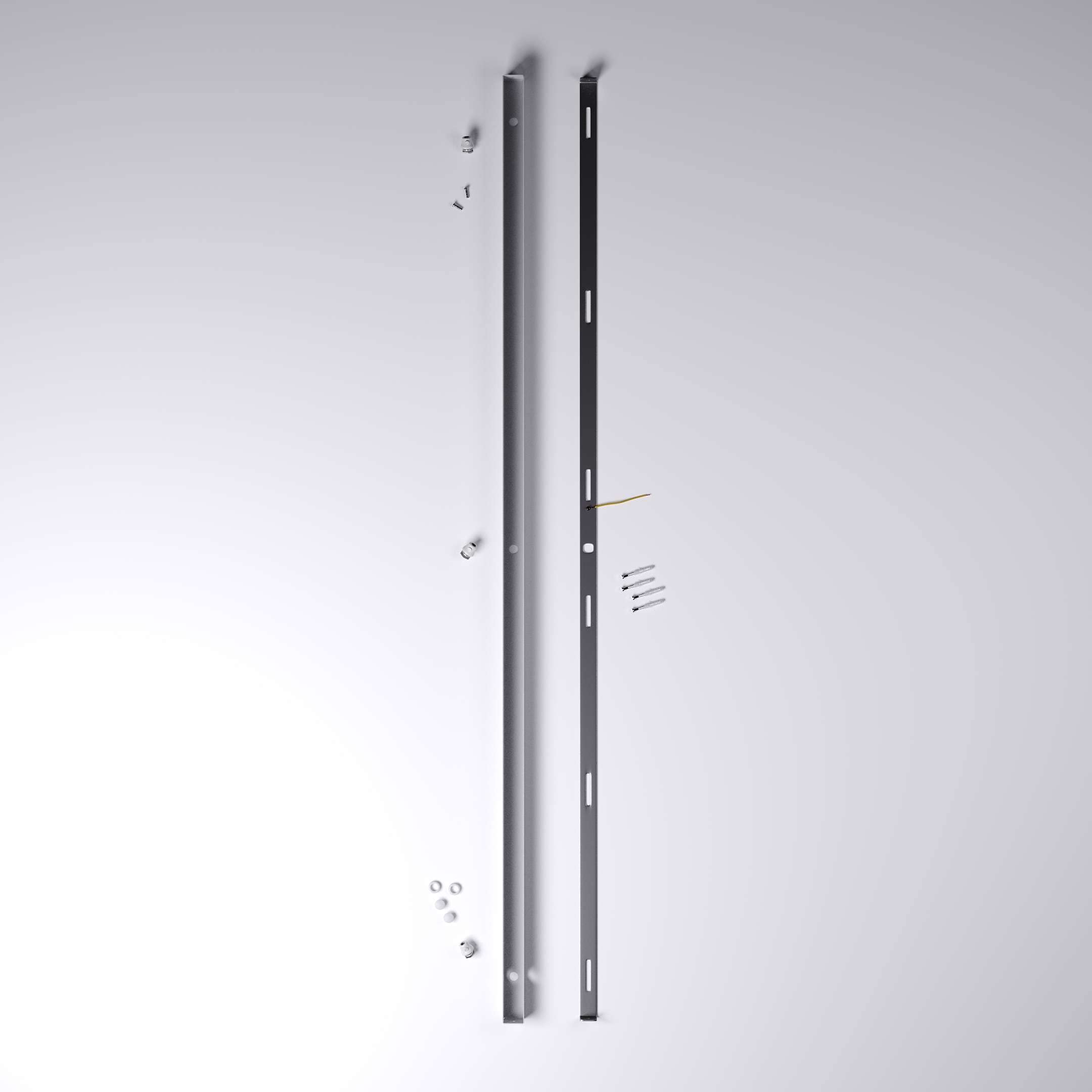Lightstock SLIM RECTANGLE, rechteckiger Baldachin für Lampe mit 3 Kabelauslässen (L 110 x H 3.0 x B 2.5 cm), WEISS, ideal für Esstisch, inkl. WAGO-Klemmen