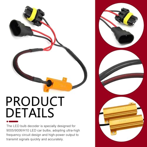 2 piezas decodificador LED para luces de automóvil 9006/HB4 miniatura 5