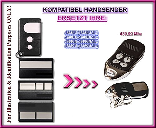 Chamberlain/4330E/4332e/4333E/4335E compatible handsender, émetteur, 433.92 Mhz rolling code de rechange. Top qualité ersatzgerät.