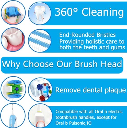 Qitizu Aufsteckbürsten Kompatibel mit Braun Oral b Elektrische Zahnbürste, 4 Floss, 4 Precision, 4 Sensitive, 4 EfficientClean Zahnbürstenaufsatz Aufsätze (16 Weiß)