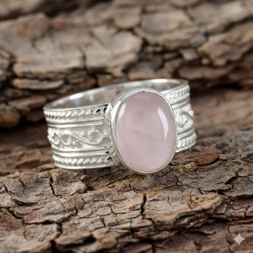 Image of 55Carat Choose Your Color Genuine Gemstone Sterling Silver Ring Band Vintage Handmade Jewelry Sizes 5-12