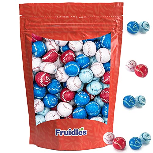 Sports Season Gum Balls, Fruit Flavored Bubble Gum, Candy Gum Buffet Treats, Machine Size Refills (Baseball, Half-Pound)