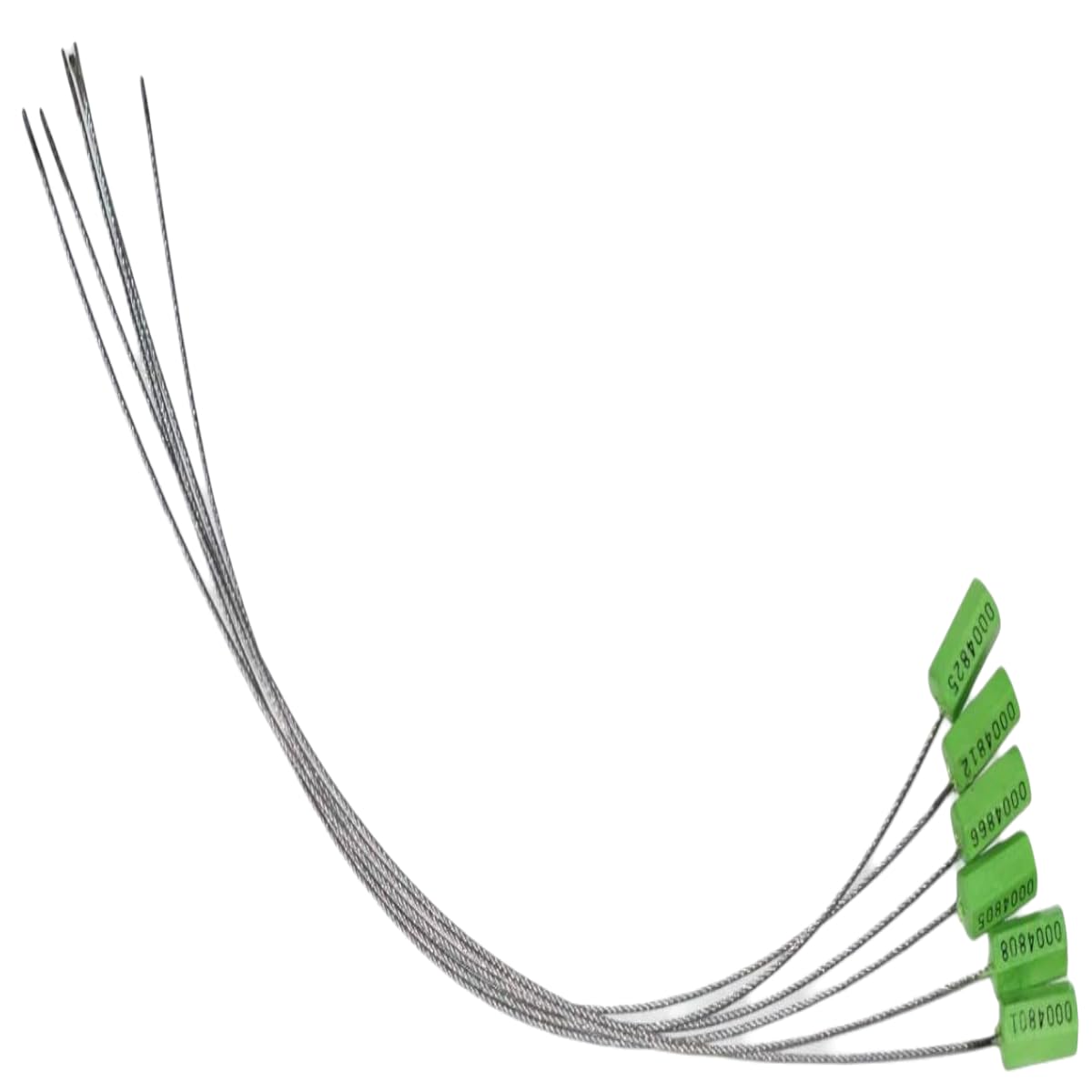 Pull-Tite Lot de 50 étiquettes de sécurité anti-effraction numérotées Vert 40 cm
