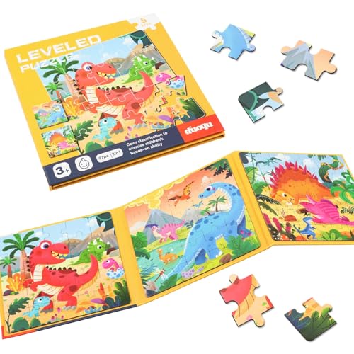Aolso Puzzle Magnetico de 3-7 Años, 25-30-42 Piezas, 3 en 1 Puzzle Magnético para Niños, Libro de Rompecabezas de Animales, Juegos de Viaje y Juguetes de Viaje, Regalo Magnético Educativo