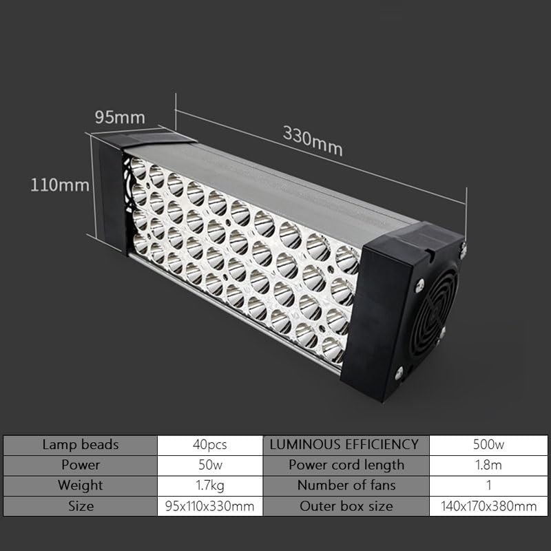 Światło do uprawy, 500W szybkoschnąca lampa utwardzająca UV ultrafioletowa, 365nm 395nm 405nm klej żywiczny zielony olej lutowniczy płytka drukowana powłoka farba do ekranu LCD(395nm)