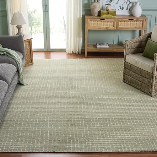 Safavieh 9x12 Green & Ivory Wool Area Rug