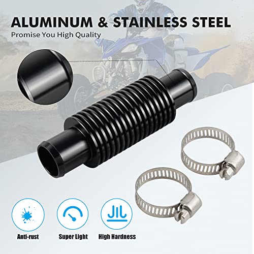 NICECNC Schwarzer Kühler Wasserkühlung Superkühler Compatible with Yamaha Raptor Rhino Grizzly 660 700, Compatible with Honda TRX 450R 700XX 250R, Compatible with Suzuki LTZ400, Siehe Fitment
