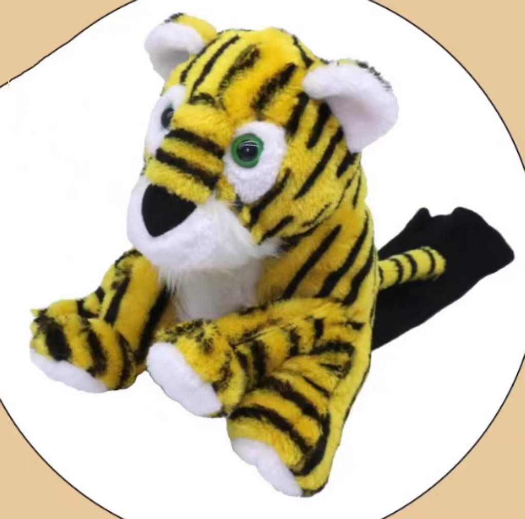 Fluffy tiger big Golf Club Wood Head Cover For #1 Driver, Yellow / Black, M - Image 3