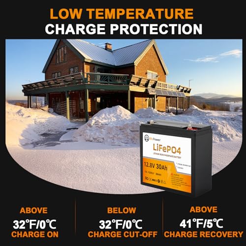 Image of 12V Lithium Battery-30Ah Lithium Phosphate Iron LiFePO4 Deep Cycle Battery,30A BMS,4000+ Cycles,Perfect for RV,Trolling Motor,Home Storage,Solar Power System and Outdoor Camping
