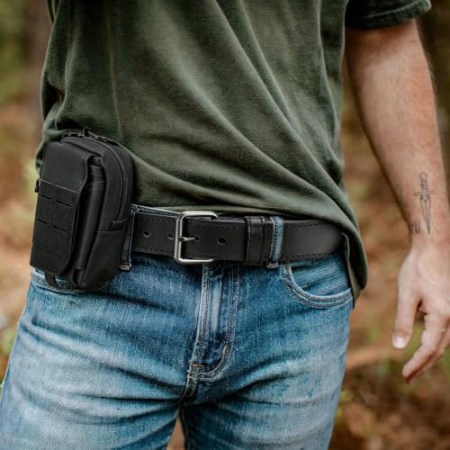 Image of YOETEY 1.5 inch Leather Tactical Belt Men for Work & Casual