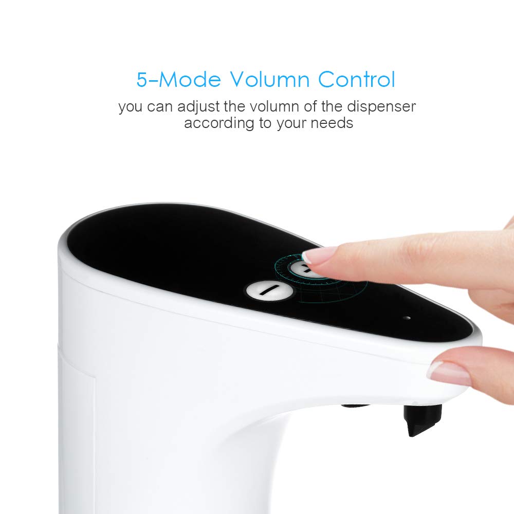 Dispenser di Sapone Senza Schiuma A Infrarossi con Sensore Intelligente A Infrarossi per Dispenser di Sapone Liquido 480ml