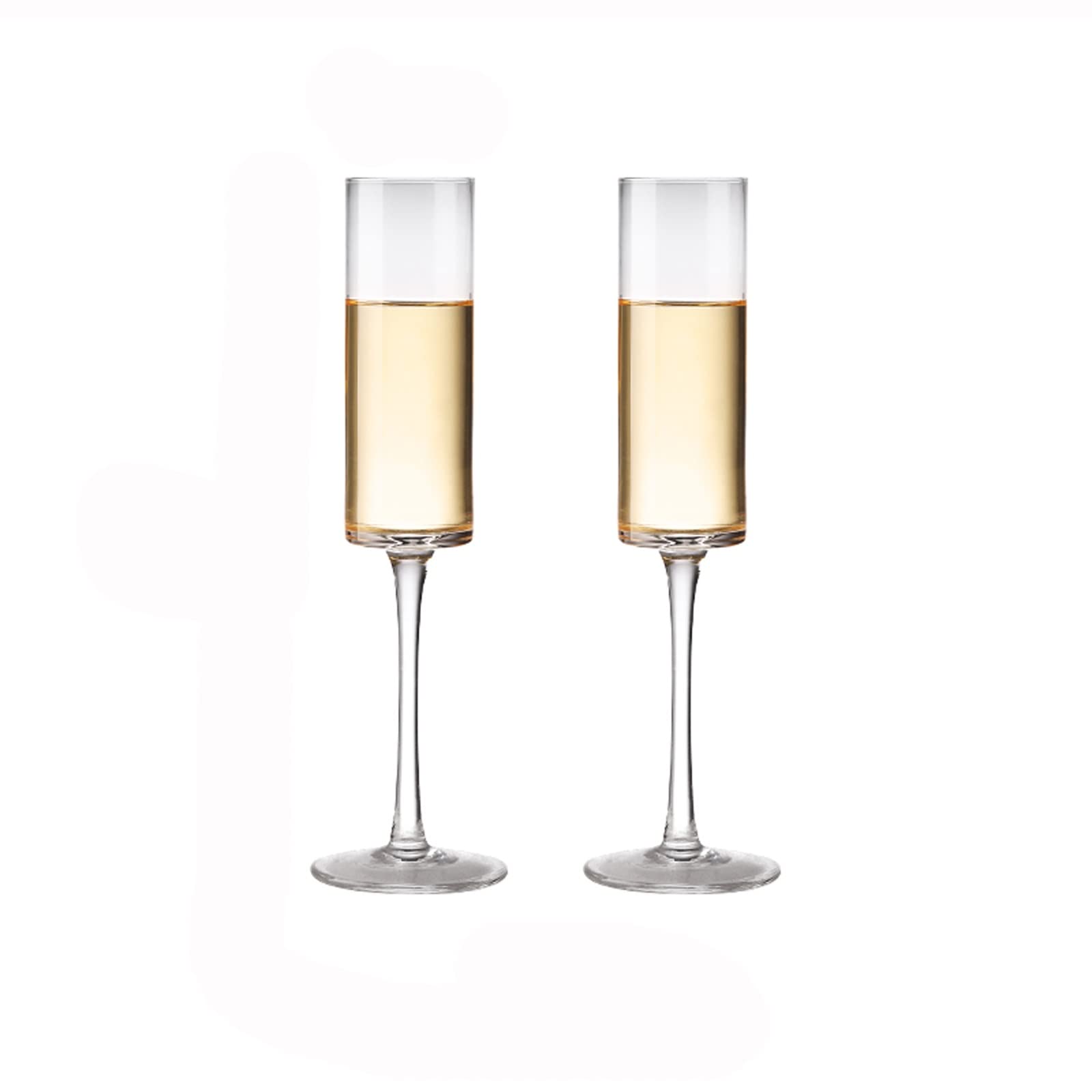 Verres à champagne Accueil Paire de verres à champagne Verres à vin en verre en cristal Flûte à champagne soufflé à la bouche Verre à vin mousseux Cadeau pour mariage, anniversaire, Noël Flûtes à cham