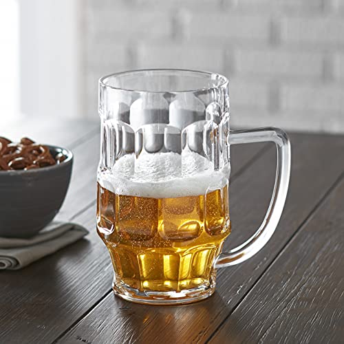 Huang Acrylic Clear 24Oz Oktoberfest Beer Stein Drinking Glass With Handle Set Of 4 #TOP3